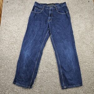 Vtg Y2K Southpole 4180 Baggy Jeans Mens 34 Dark Blue Denim Skater Hip-hop 33x30